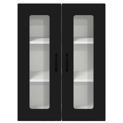 vidaXL Kitchen Wall Cabinet Black 60 x 31 x 80 cm Engineered Wood