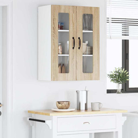vidaXL Kitchen Wall Cabinet Sonoma Oak 60 x 31 x 80 cm Engineered Wood
