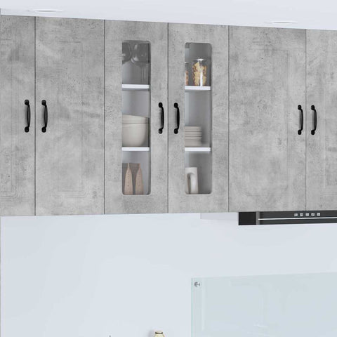 vidaXL Kitchen Wall Cabinet with Shelf Concrete Grey 60 x 31 x 80 cm