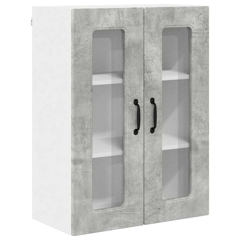 vidaXL Kitchen Wall Cabinet with Shelf Concrete Grey 60 x 31 x 80 cm