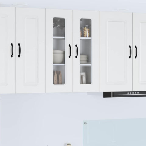 vidaXL Kitchen Wall Cabinet with Door High Gloss White 60 x 31 x 80 cm