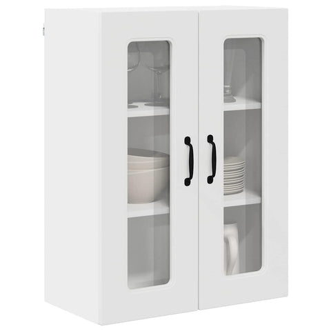 vidaXL Kitchen Wall Cabinet with Door High Gloss White 60 x 31 x 80 cm