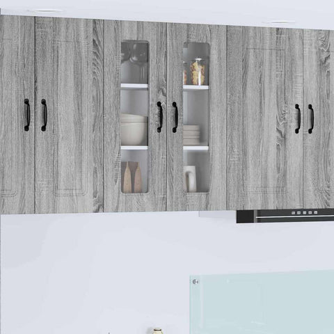 vidaXL Kitchen Wall Cabinet with Shelf Grey Sonoma 60 x 31 x 80 cm