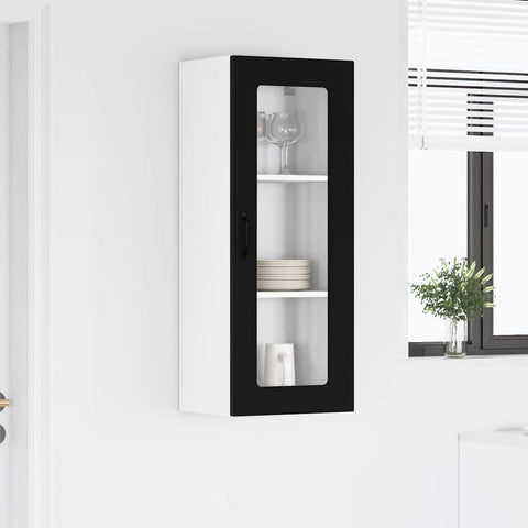 vidaXL Kitchen Wall Cabinet Black 40 x 31 x 100 cm Engineered Wood