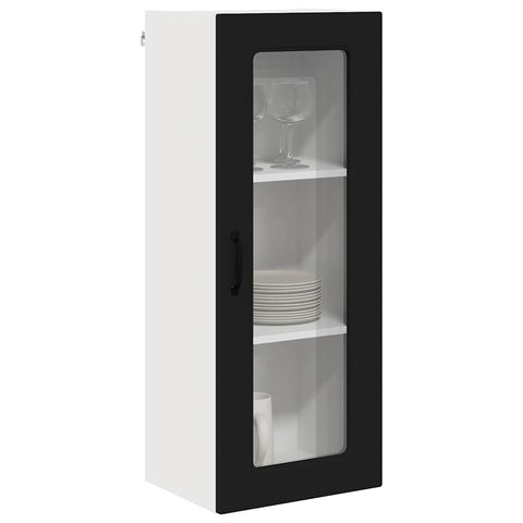 vidaXL Kitchen Wall Cabinet Black 40 x 31 x 100 cm Engineered Wood