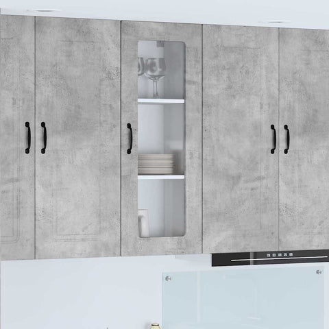 vidaXL Kitchen Wall Cabinet with Shelf Concrete Grey 40 x 31 x 100 cm