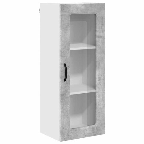vidaXL Kitchen Wall Cabinet with Shelf Concrete Grey 40 x 31 x 100 cm