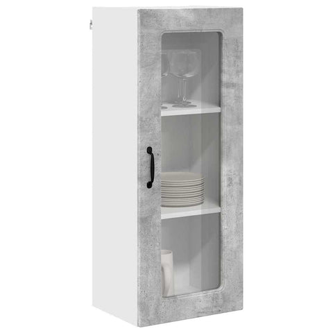 vidaXL Kitchen Wall Cabinet with Shelf Concrete Grey 40 x 31 x 100 cm