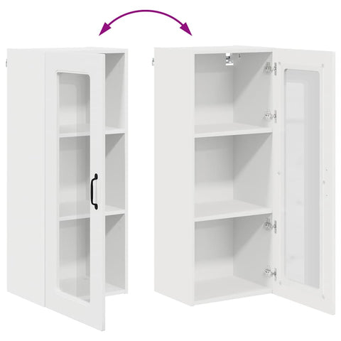 vidaXL Kitchen Wall Cabinet High Gloss White 40 x 31 x 100 cm