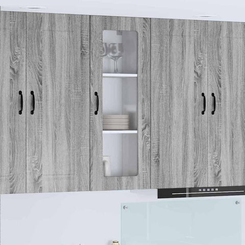 vidaXL Kitchen Wall Cabinet with Shelf Grey Sonoma 40 x 31 x 100 cm