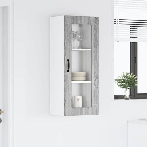 vidaXL Kitchen Wall Cabinet with Shelf Grey Sonoma 40 x 31 x 100 cm