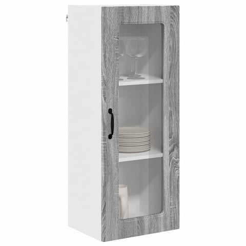 vidaXL Kitchen Wall Cabinet with Shelf Grey Sonoma 40 x 31 x 100 cm