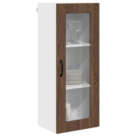 vidaXL Kitchen Wall Cabinet Brown Oak 40 x 31 x 100 cm Engineered Wood