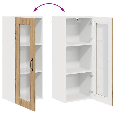 vidaXL Kitchen Wall Cabinet with Shelf Artisan Oak 40 x 31 x 100 cm