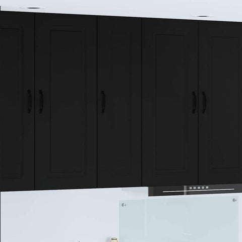 vidaXL Kitchen Wall Cabinet Black 30 x 31 x 100 cm Engineered Wood