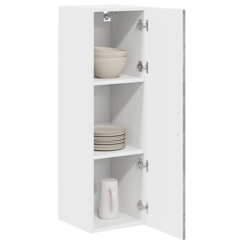vidaXL Kitchen Wall Cabinet with Shelf Concrete Grey 30 x 31 x 100 cm