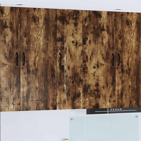 vidaXL Kitchen Wall Cabinet with Shelf Smoked Oak 30 x 31 x 100 cm