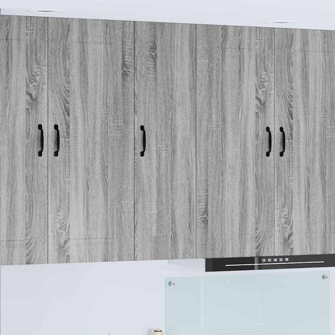 vidaXL Kitchen Wall Cabinet with Shelf Grey Sonoma 30 x 31 x 100 cm