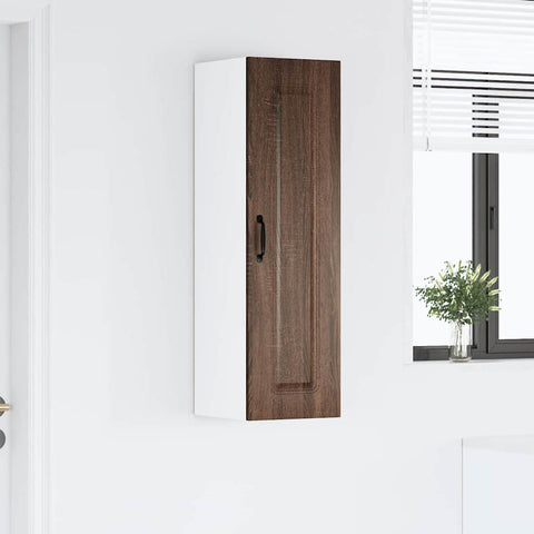 vidaXL Kitchen Wall Cabinet Brown Oak 30 x 31 x 100 cm Engineered Wood