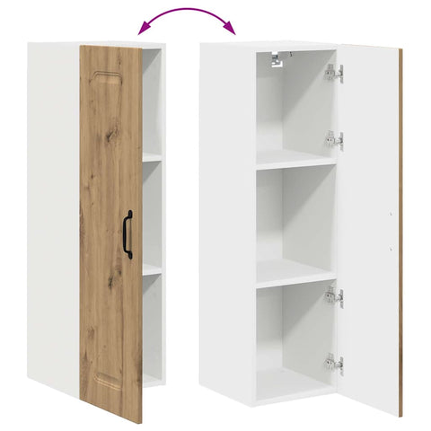 vidaXL Kitchen Wall Cabinet with Shelf Artisan Oak 30 x 31 x 100 cm