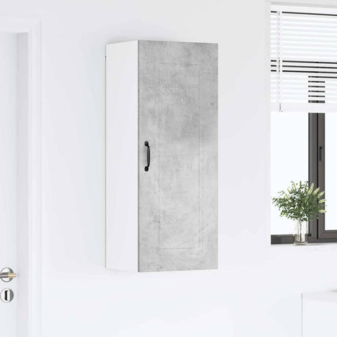 vidaXL Kitchen Wall Cabinet with Shelf Concrete Grey 40 x 31 x 100 cm