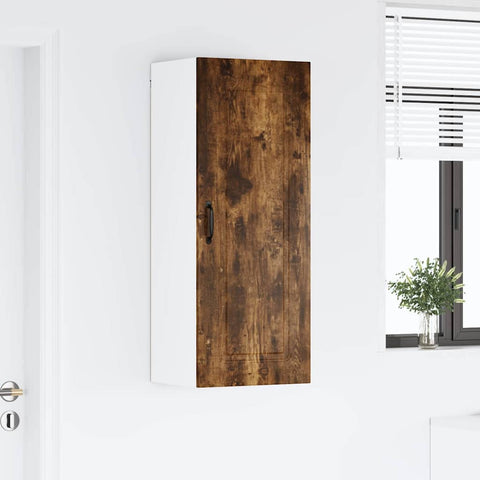 vidaXL Kitchen Wall Cabinet with Shelf Smoked Oak 40 x 31 x 100 cm