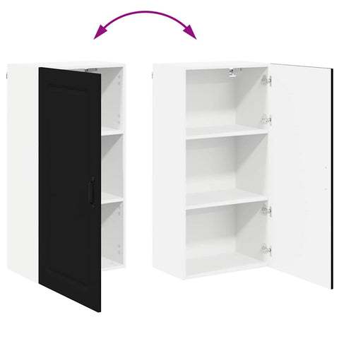 vidaXL Kitchen Wall Cabinet Black 50 x 31 x 100 cm Engineered Wood