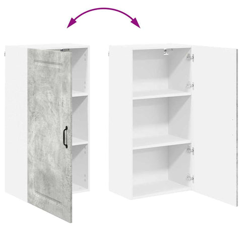 vidaXL Kitchen Wall Cabinet with Shelf Concrete Grey 50 x 31 x 100 cm