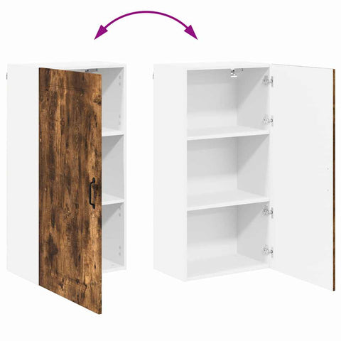 vidaXL Kitchen Wall Cabinet with Shelf Smoked Oak 50 x 31 x 100 cm