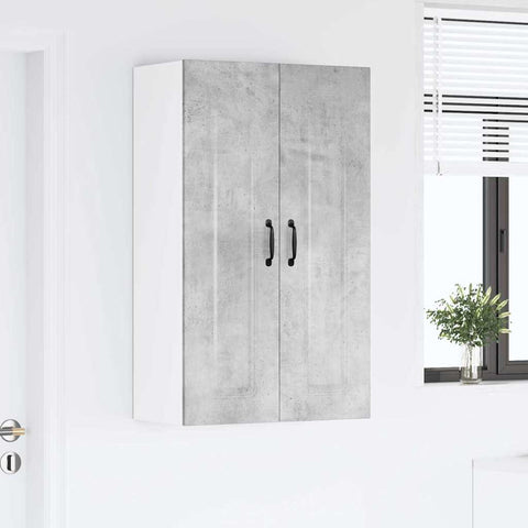 vidaXL Kitchen Wall Cabinet with Shelf Concrete Grey 60 x 31 x 100 cm