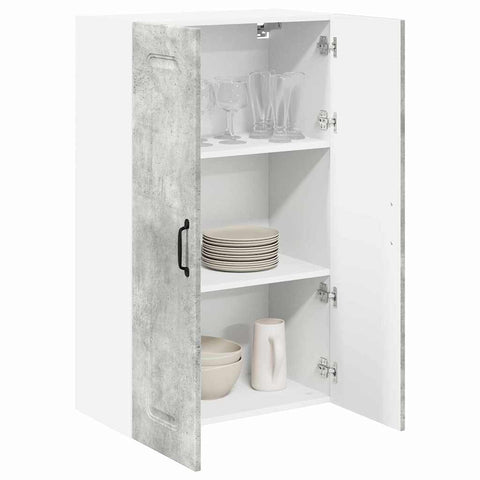 vidaXL Kitchen Wall Cabinet with Shelf Concrete Grey 60 x 31 x 100 cm