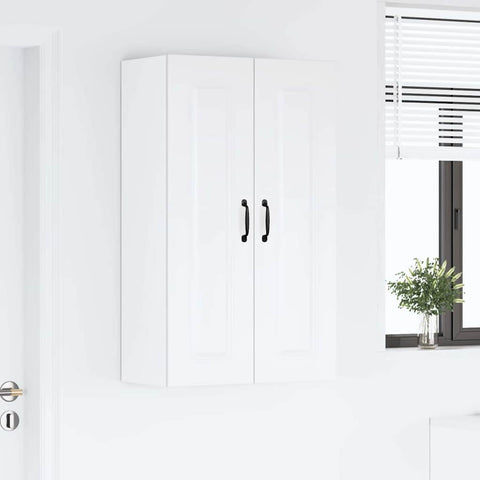 vidaXL Kitchen Wall Cabinet High Gloss White 60 x 31 x 100 cm