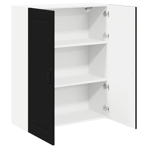 vidaXL Kitchen Wall Cabinet Black 80 x 31 x 100 cm Engineered Wood