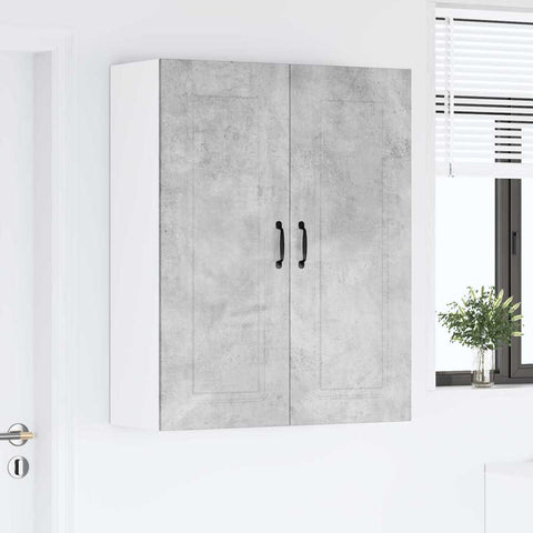 vidaXL Kitchen Wall Cabinet with Shelf Concrete Grey 80 x 31 x 100 cm