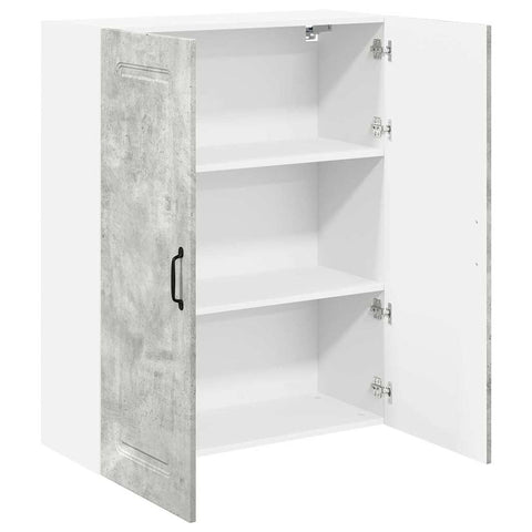 vidaXL Kitchen Wall Cabinet with Shelf Concrete Grey 80 x 31 x 100 cm