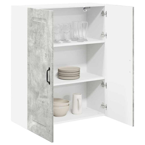 vidaXL Kitchen Wall Cabinet with Shelf Concrete Grey 80 x 31 x 100 cm