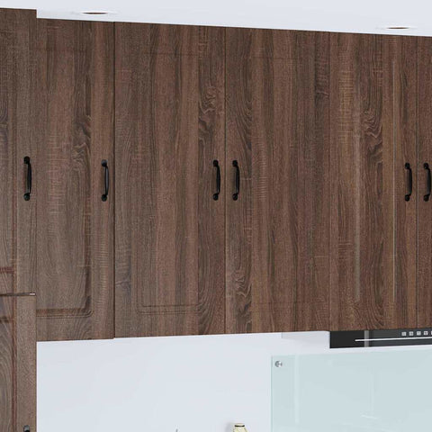 vidaXL Kitchen Wall Cabinet Brown Oak 80 x 31 x 100 cm Engineered Wood