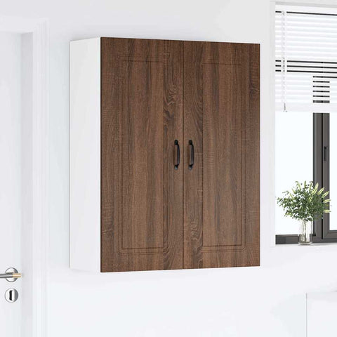 vidaXL Kitchen Wall Cabinet Brown Oak 80 x 31 x 100 cm Engineered Wood