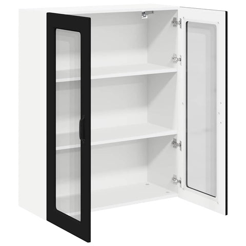 vidaXL Kitchen Wall Cabinet Black 80 x 31 x 100 cm Engineered Wood