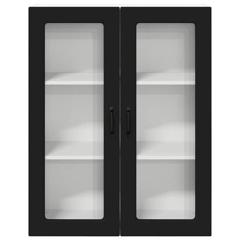 vidaXL Kitchen Wall Cabinet Black 80 x 31 x 100 cm Engineered Wood