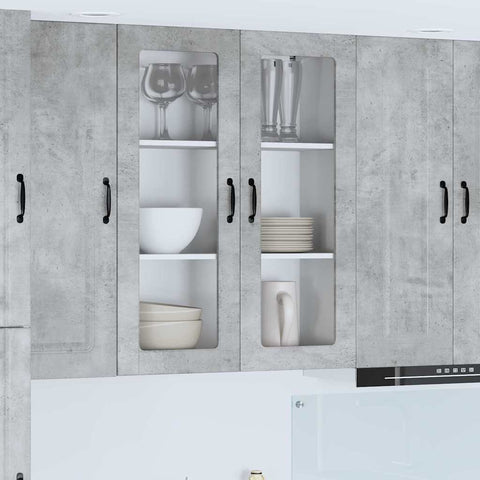 vidaXL Kitchen Wall Cabinet with Shelf Concrete Grey 80 x 31 x 100 cm