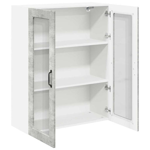 vidaXL Kitchen Wall Cabinet with Shelf Concrete Grey 80 x 31 x 100 cm