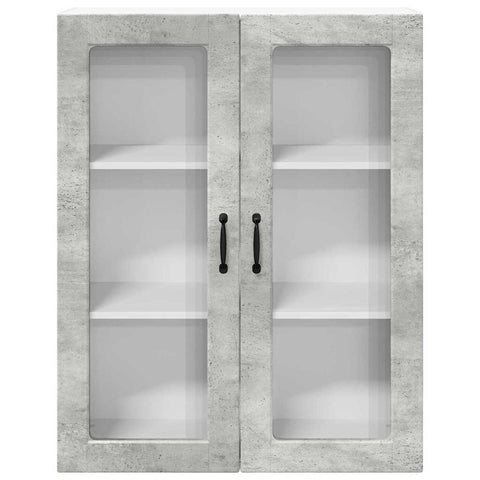 vidaXL Kitchen Wall Cabinet with Shelf Concrete Grey 80 x 31 x 100 cm