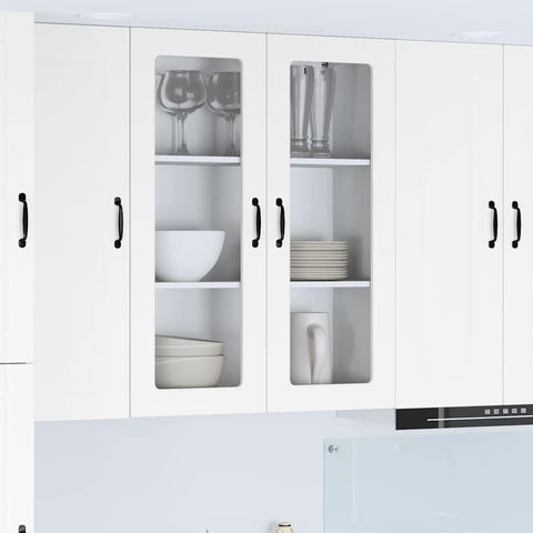 vidaXL Kitchen Wall Cabinet High Gloss White 80 x 31 x 100 cm