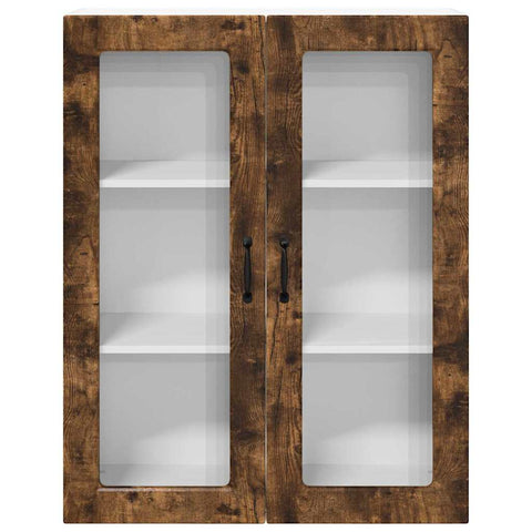 vidaXL Kitchen Wall Cabinet with Shelf Smoked Oak 80 x 31 x 100 cm