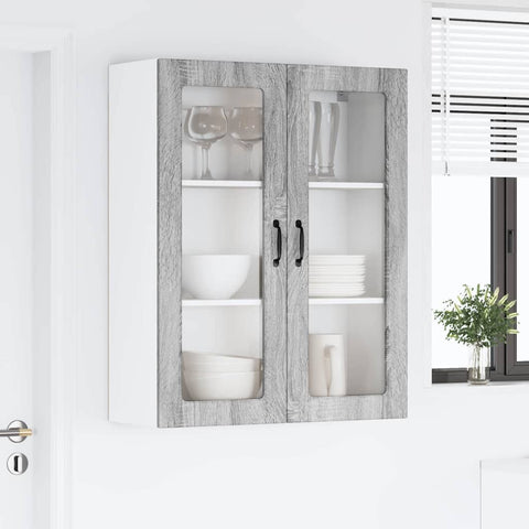 vidaXL Kitchen Wall Cabinet with Shelf Grey Sonoma 80 x 31 x 100 cm