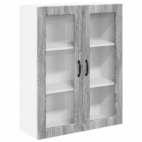 vidaXL Kitchen Wall Cabinet with Shelf Grey Sonoma 80 x 31 x 100 cm