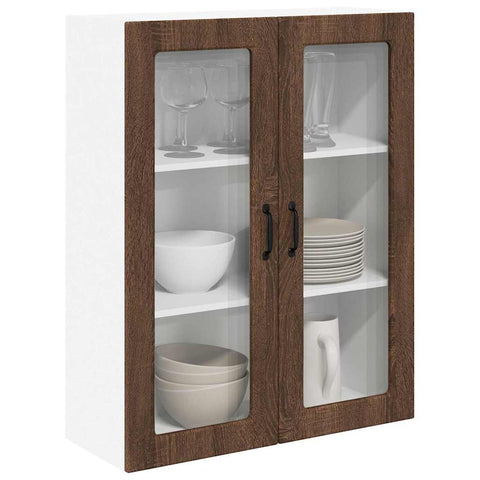 vidaXL Kitchen Wall Cabinet Brown Oak 80 x 31 x 100 cm Engineered Wood