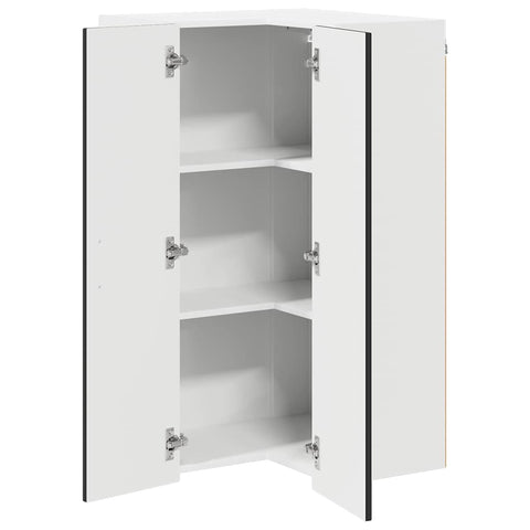 vidaXL Kitchen Wall Cabinet Black 57 x 57 x 100 cm Engineered Wood