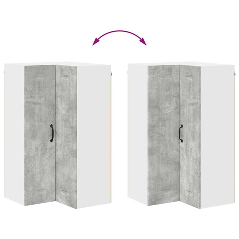 vidaXL Kitchen Wall Cabinet with Shelf Concrete Grey 57 x 57 x 100 cm